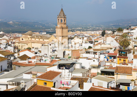 Velez Malaga Capitale de la Axarquia intérieures région Costa del Sol Malaga Province Espagne voir à travers la ville à l'église de San Juan Bautista Banque D'Images