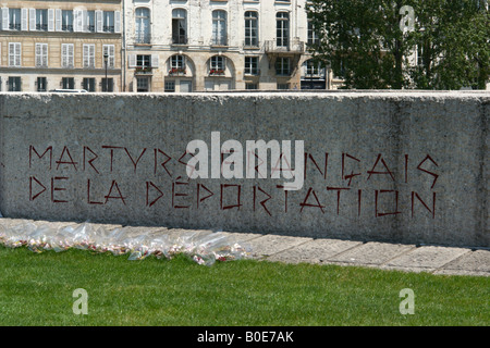 Mémorial des martyrs de la Déportation sur l'Ile de la Cité Paris France Banque D'Images