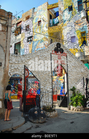 L'entrée de Callejon de Hamel La Havane Cuba Banque D'Images