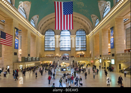 Hall principal à Grand Central Terminal, Manhattan, New York City Banque D'Images