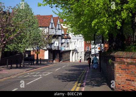 High street, dans l'Hertfordshire Ville de Bishop's Stortford. Banque D'Images