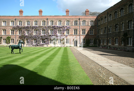 La Cour d'abord en Jésus College de Cambridge Banque D'Images