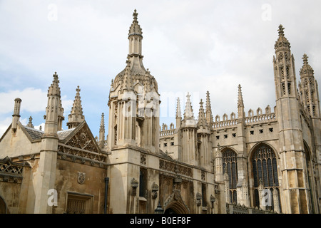 Détail de la porterie et la chapelle de King's College de Cambridge Banque D'Images