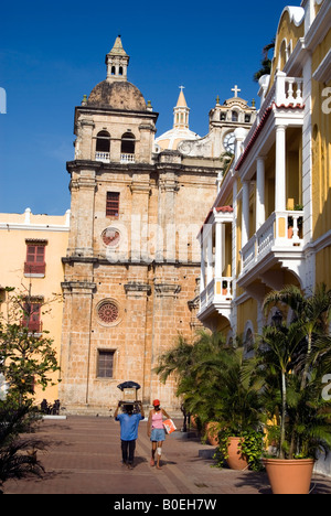 Eglise de San Pedro Claver Cartagena de Indias (Colombie Banque D'Images