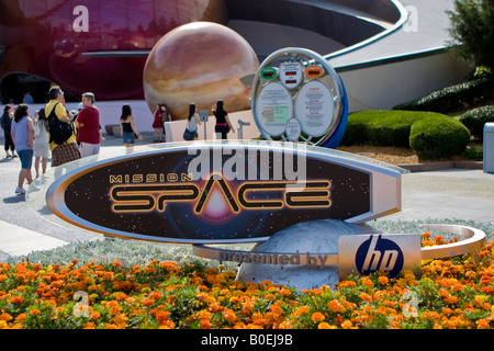 L'espace de la mission à l'attraction d'Epcot de Walt Disney, parc à thème à Orlando en Floride Banque D'Images