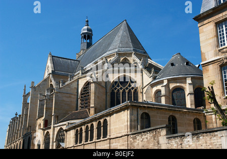 L'arrière de l'église St Etienne du Mont Paris France Banque D'Images