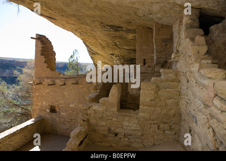 Balcon Chambre ruines Mesa Verde National Park près de Cortez Colorado Banque D'Images