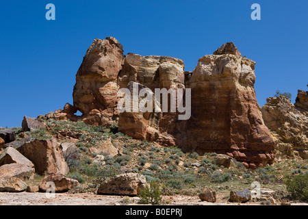 Rock formation au Sand Canyon Trail head Canyons of the Ancients National Monument Colorado Banque D'Images