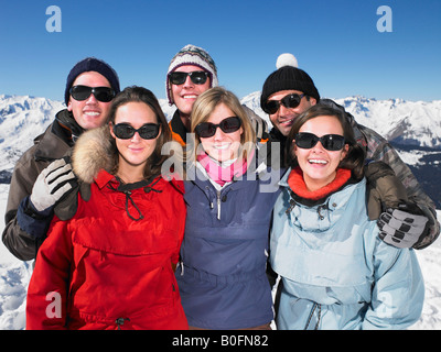 Group en montagne Banque D'Images