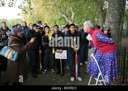 Speakers Corner, Hyde Park, London Banque D'Images