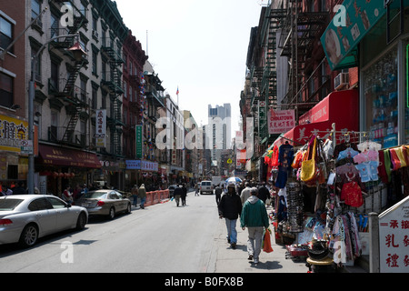 Mott Street, Chinatown, Lower Manhattan, New York City Banque D'Images