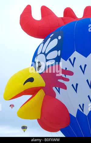 Festival International de Ballon Air Chaud à Chateau d'Oex Vaud Suisse Banque D'Images