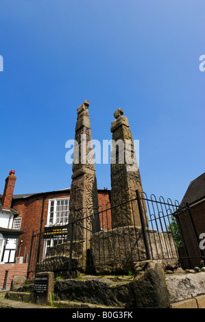 Le Saxon traverse des pavés en Sandbach Banque D'Images