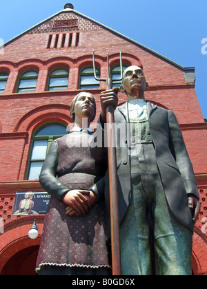 American Gothic et construction Banque D'Images