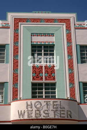 Webster hotel Ocean Drive à South Beach Miami Floride u s a Banque D'Images