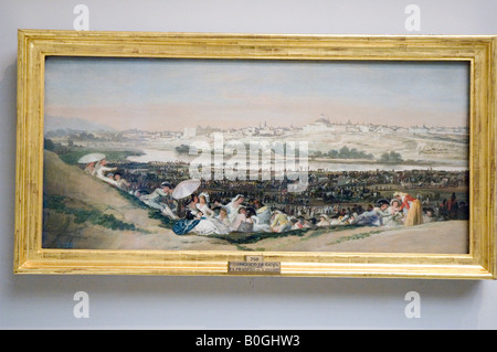 La Pradera de San Isidro San Isidro ou prairie 1787 Peinture de Francisco de Goya y Lucientes musée du Prado Madrid Banque D'Images