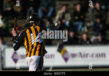 Le Hurling est un sport d'équipe à l'extérieur de l'ancienne origine gaélique, administré par le GAA Banque D'Images