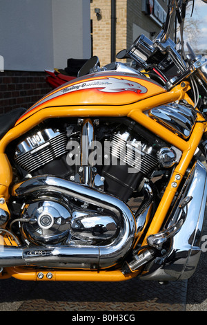 Close up de moteur, moto Harley Davidson Banque D'Images