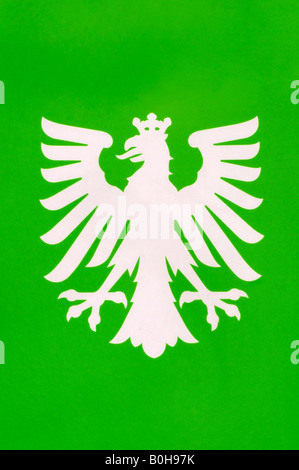 Lent, les armoiries de Francfort, aigle blanc portant une couronne, Francfort, Hesse, Allemagne Banque D'Images