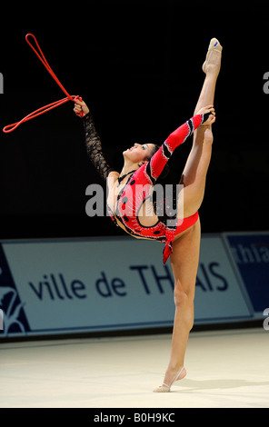 RSG, la gymnastique rythmique, gymnaste Julie ZETLIN, USA Banque D'Images