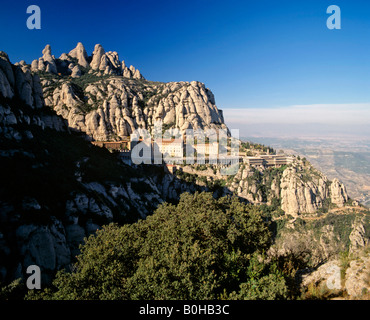 Santa Maria de Montserrat Monastère, abbaye bénédictine, Barcelone, Catalogne, Espagne Banque D'Images