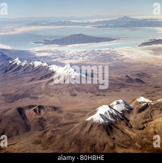 Le sud de l'Altiplano, lacs de sel et de natron, Bolivie Banque D'Images