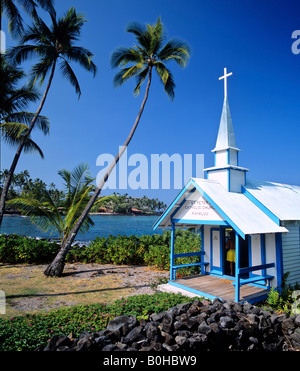 Église Saint Pierre historique dans la région de Kahaluu, Hawaii, USA Banque D'Images