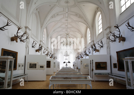 White Hall, Deutsches Jagd- und Fischereimuseum, Musée allemand de la chasse et de la pêche dans l'ancienne église Augustinerkirche, Munic Banque D'Images