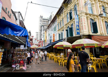 Chinatown, devantures de magasins sur Neil Road, à Singapour, en Asie du sud-est Banque D'Images