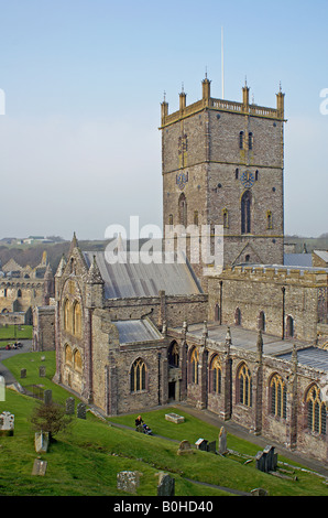 Cathédrale St Davids dans Pembrokeshire Banque D'Images