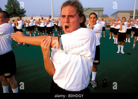 Une recrue à l'US Naval Academy, Annapolis, Maryland, USA. Banque D'Images