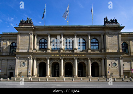 La façade de l'immeuble, la Chambre de Commerce, Hambourg, Allemagne Banque D'Images