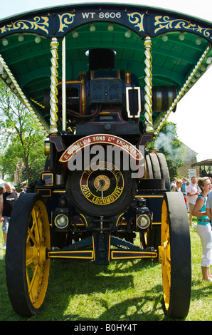 La route Burrell traction à vapeur, la Locomotive à vapeur pays juste Banque D'Images