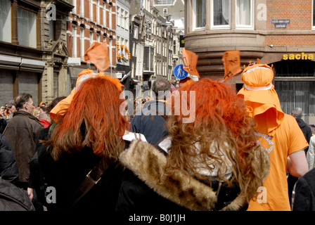 Queens Day célébration 2008 Amsterdam Pays-Bas Banque D'Images