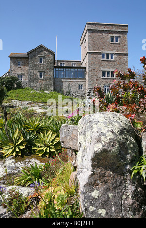 Jardins de l'abbaye de Tresco, Tresco, Îles Scilly, UK Banque D'Images