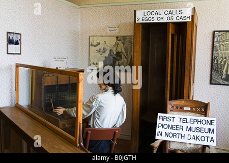 Musée du téléphone à Bonanzaville History Park Fargo Dakota du Nord USA Banque D'Images