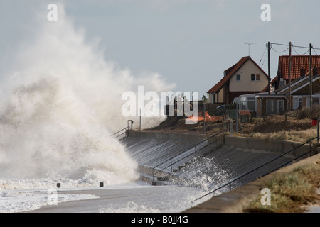 Les grandes marées Ostende, North Norfolk Banque D'Images