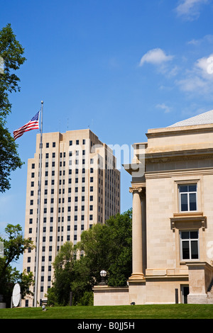 Bibliothèque de l'État du Dakota du Nord Bismarck State Capitol USA Banque D'Images