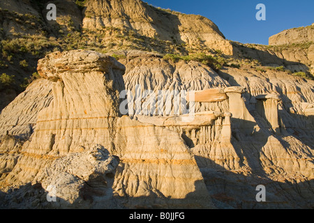 Zone de bloc de marasme dans Parc National Theodore Roosevelt Unité Nord Dakota du Nord USA Watford Banque D'Images