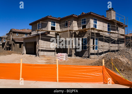 La construction d'une nouvelle maison Winchester Road Temecula Valley Californie du Sud USA Banque D'Images