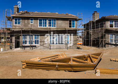 La construction d'une nouvelle maison Winchester Road Temecula Valley Californie du Sud USA Banque D'Images