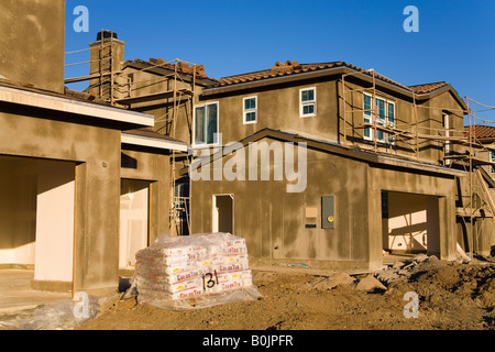 La construction d'une nouvelle maison Winchester Road Temecula Valley Californie du Sud USA Banque D'Images