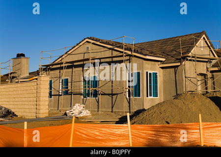 La construction d'une nouvelle maison Winchester Road Temecula Valley Californie du Sud USA Banque D'Images