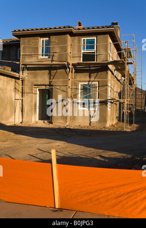 La construction d'une nouvelle maison Winchester Road Temecula Valley Californie du Sud USA Banque D'Images