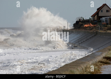 Les grandes marées Ostende, North Norfolk Banque D'Images