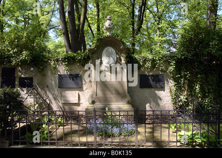 La tombe de Charlotte von Stein, ami de Goethe et Schiller à Weimar en Allemagne Banque D'Images