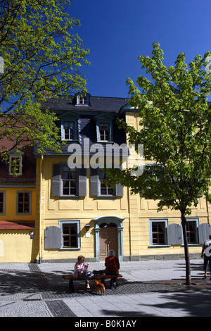 La maison de l'écrivain allemand Friedrich von Schiller à Weimar en Thuringe en Allemagne Banque D'Images