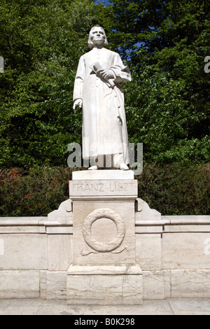 Un mémorial et une statue de l'écrivain et compositeur hongrois Franz Liszt à Weimar en Allemagne Banque D'Images