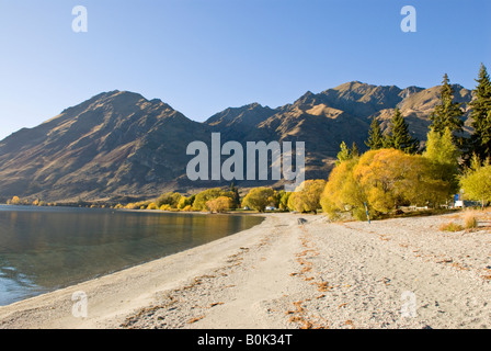 Glendhu Bay sur le lac Wanaka Banque D'Images