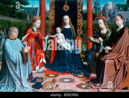 "Le Mariage mystique de Sainte Catherine", 1505-1510. Artiste : Gérard David Banque D'Images